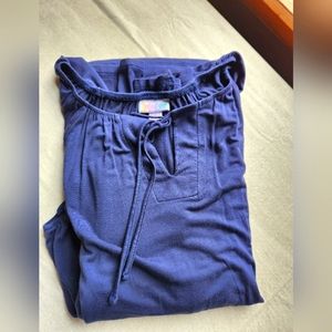 Lularoe Debra blue 3/4 length sleeves small